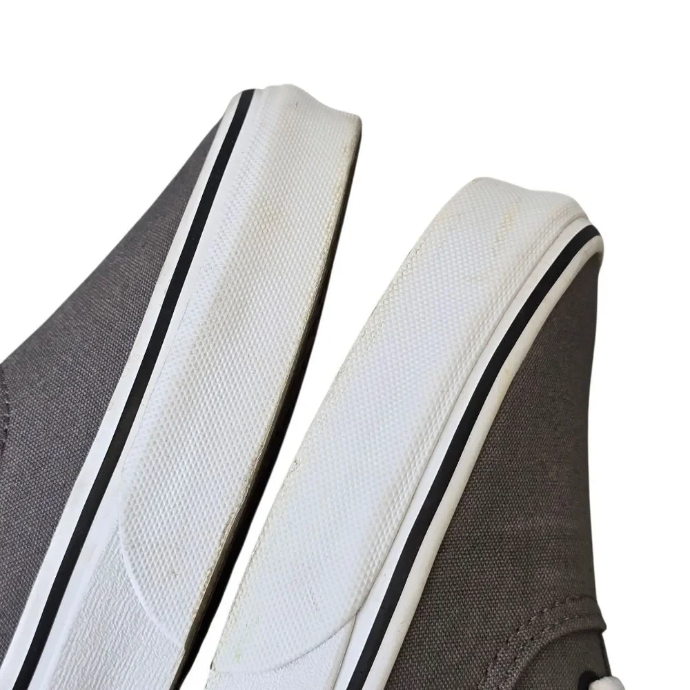 Vans Men's 12 Low-Top Gray Canvas Skate Sneakers 721356